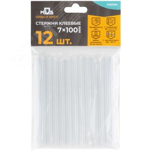 Стержни клеевые  7x100 мм, 12 шт., прозрачность 50% - фото 3