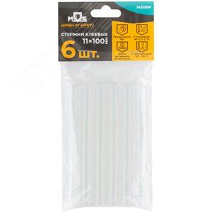 Стержни клеевые 11x100 мм, 6 шт., прозрачность 50% - фото 3