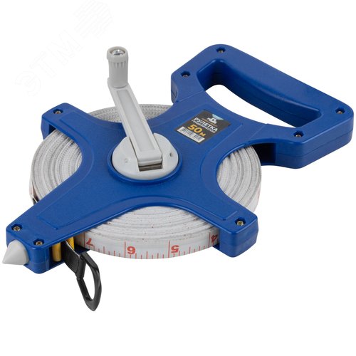 Рулетка геодезическая, открытый корпус, фибергласовая лента 50 м - фото 2