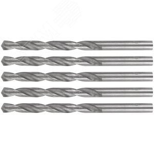 Изображение товара Сверла по металлу HSS, угол заточки 118град, 6,0X93 мм, (5 шт.) (шт)