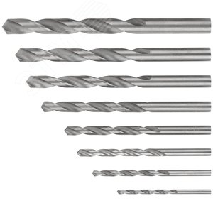 Набор сверл по металлу HSS, угол заточки 118град, пласт. кейс, 8 шт. (3-4-5-6-7-8-9-10мм) - фото 2