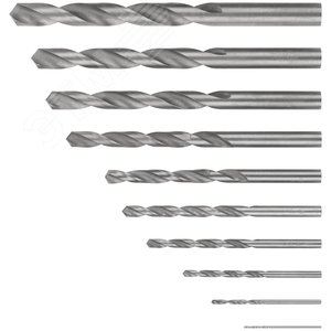 Набор сверл по металлу HSS, угол заточки 118град, пласт. кейс, 10 шт. (1-2-3-4-5-6-7-8-9-10мм) - фото 2