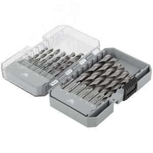 Набор сверл по металлу HSS, угол заточки 118град, пласт. кейс, 19 шт. (1-10мм, через 0,5мм) - фото 2