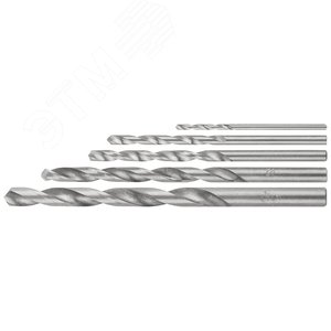 Набор сверл по металлу HSS, угол заточки 118град, в блистере, 5 шт. (2-3-4-5-6мм) - фото 1