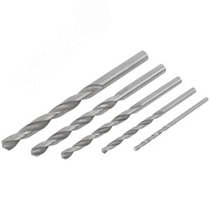 Набор сверл по металлу HSS, угол заточки 118град, в блистере, 5 шт. (2-3-4-5-6мм) - фото 2