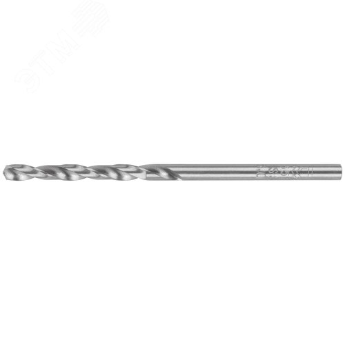 Сверло по металлу HSS шлифованное в блистере, угол заточки 135град, 3,0X61 мм - фото 1
