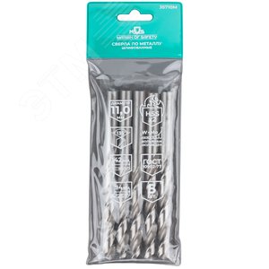 Сверла по металлу HSS шлифованные, угол заточки 135град, 11,0X142 мм (5 шт.) - фото 3