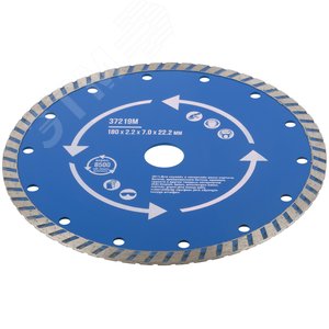 Диск отрезной алмазный ''турбо'' (сухая и влажная резка) 180х2.2х7.0х22.2 мм - фото 2