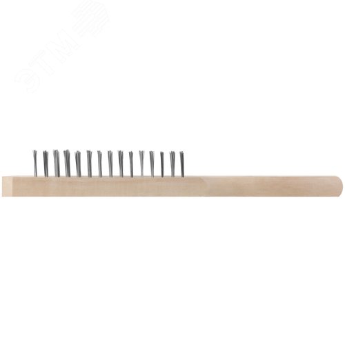 Корщетка ручная, деревянная рукоятка 280 мм, 5-ти рядная - фото 4