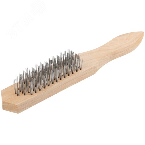 Корщетка ручная, деревянная рукоятка 280 мм, 6-ти рядная - фото 2