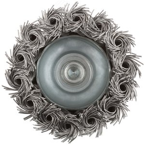 Кордщетка, тип ''чашка'', со штифтом, стальная витая проволока 65 мм - фото 2