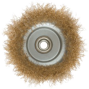 Кордщетка, тип ''чашка'', гайка М14, стальная латунированная волнистая проволока 125 мм - фото 4