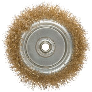 Кордщетка, тип ''чашка'', гайка М14, стальная латунированная волнистая проволока 150 мм - фото 4