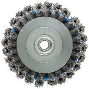 Кордщетка, тип ''чашка'', гайка М14, стальная витая проволока 125 мм - фото 2