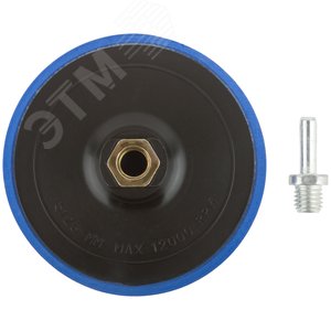 Диск шлифовальный с липучкой, гайка М14 + переходник для дрели, 125x10 мм - фото 2