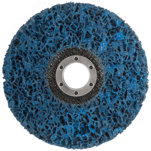 Диск зачистной полимерный 125 мм, синий, средней жесткости - фото 2