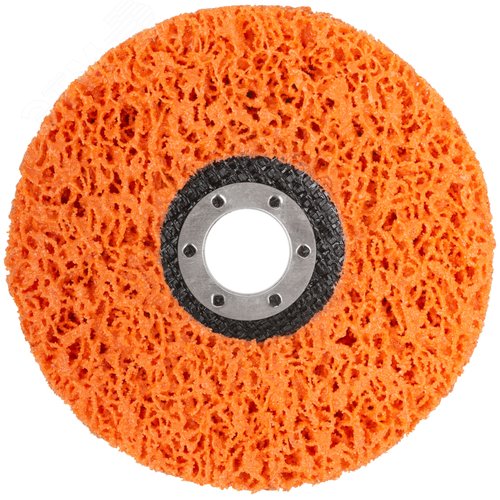 Диск зачистной полимерный 125 мм, оранжевый, очень жесткий - фото 2