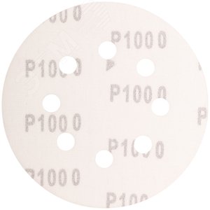 Круги шлифовальные с отверстиями (липучка), алюминий-оксидные, 125 мм, 5 шт. Р 1000 - фото 2