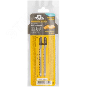 Полотна для лобзика, Т101AOF, по дереву, Bimetal, 82 мм, 2 шт. - фото 3