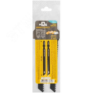 Полотна для лобзика, Т111С, по дереву, HCS, 100 мм, 2 шт. - фото 3