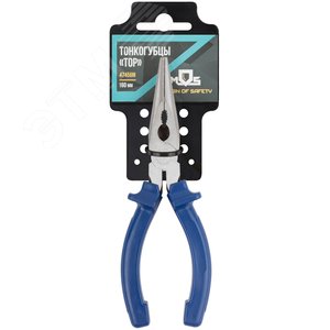 Тонкогубцы ''Тор'', инстр. сталь, пластиковые ручки 160 мм - фото 3