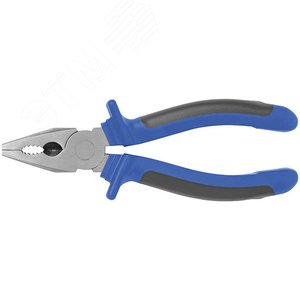 Плоскогубцы комбинированные ''Один'' двухцветные обрезиненные ручки, полированная сталь 160 мм - фото 1
