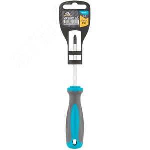 Отвертка, CrV сталь, прорезиненная ручка PH1X75 мм - фото 3