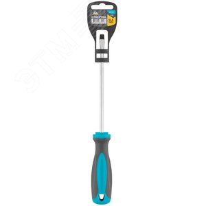 Отвертка, CrV сталь, прорезиненная ручка SL6X150 мм - фото 3