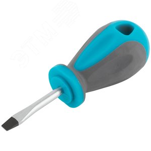 Отвертка, CrV сталь, прорезиненная ручка SL5X38 мм - фото 2