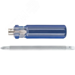 Отвертка с переставным жалом, пластиковая ручка 6x70 мм (PH2/SL6) 56206М MOS - 3