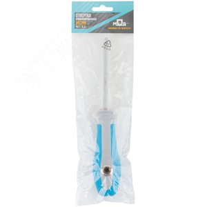 Отвертка с переставным жалом комбинированная, прямая и Т-обр., прорезиненная ручка, 6х120 мм PH2/SL6 - фото 3