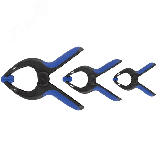 Изображение товара Набор быстрозажимных струбцин нейлоновых 75x40 мм, 100x50 мм, 150x80 мм (шт)