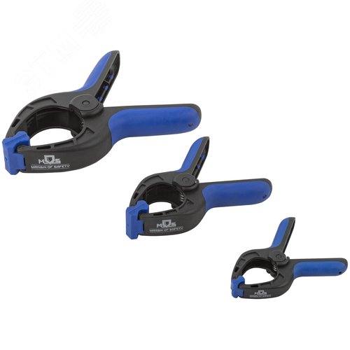 Набор быстрозажимных струбцин нейлоновых 75x40 мм, 100x50 мм, 150x80 мм - фото 2