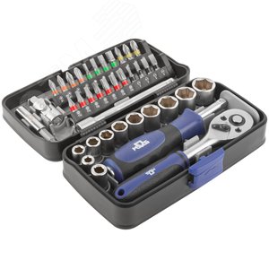 Мини-набор инструмента (биты, головки, вороток, удлинитель), 38 шт - фото 2