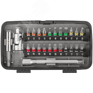 Мини-набор инструмента (биты, головки, вороток, удлинитель), 38 шт - фото 8