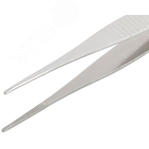 Пинцет прямой нержавеющий 125 мм - фото 7