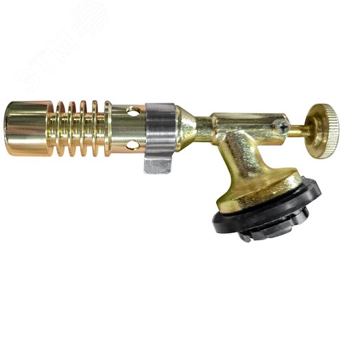 Изображение товара Горелка газовая на резьбовой баллон, мет.корпус, ручн.поджиг, латунный клапан, сопло 20 мм (шт)