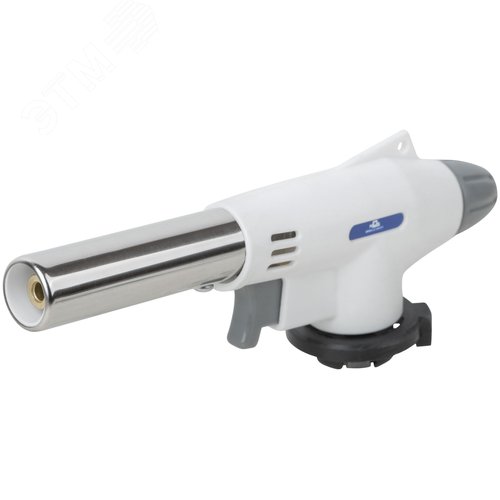 Горелка газовая на цанговый баллон, пласт.корпус, с пьезоподжигом, сопло 19 мм - фото 2