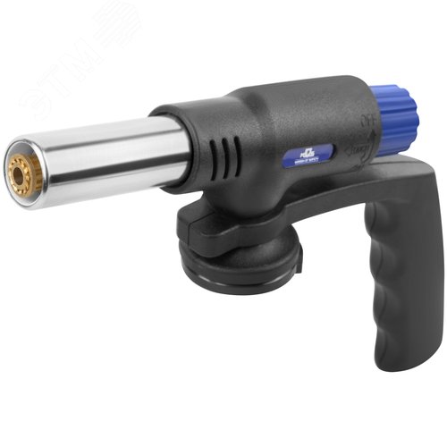 Горелка газовая на цанговый баллон, пласт.корпус с рукоятью, с пьезоподжигом, сопло 22 мм - фото 2