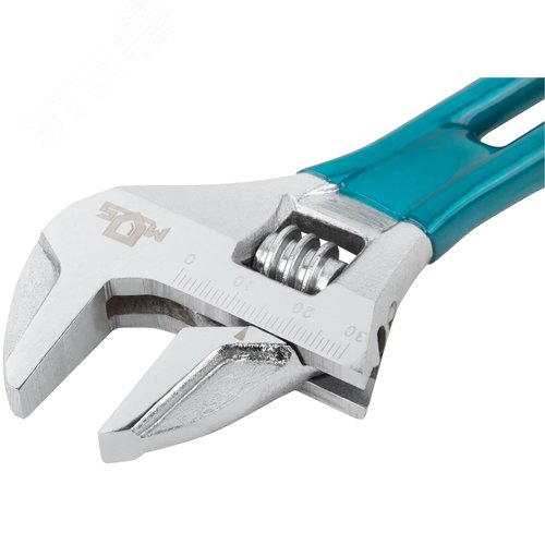 Ключ разводной с тонкими губками, пластиковая накладка на ручку, 135 мм, 30 мм - фото 6