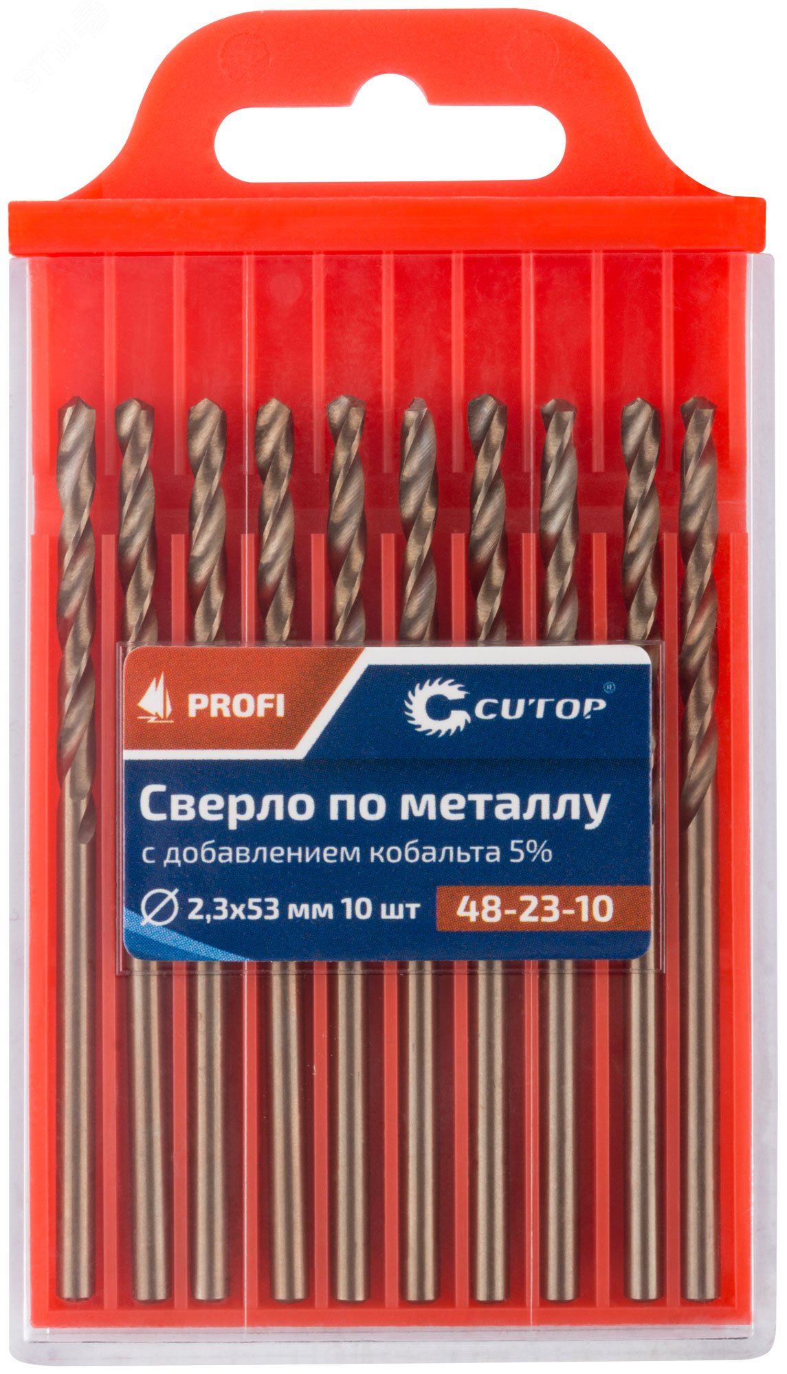 Сверло по металлу Cutop Profi с кобальтом 5%, 2.3 x 53 мм (10 шт) 48-23-10 CUTOP - превью 3