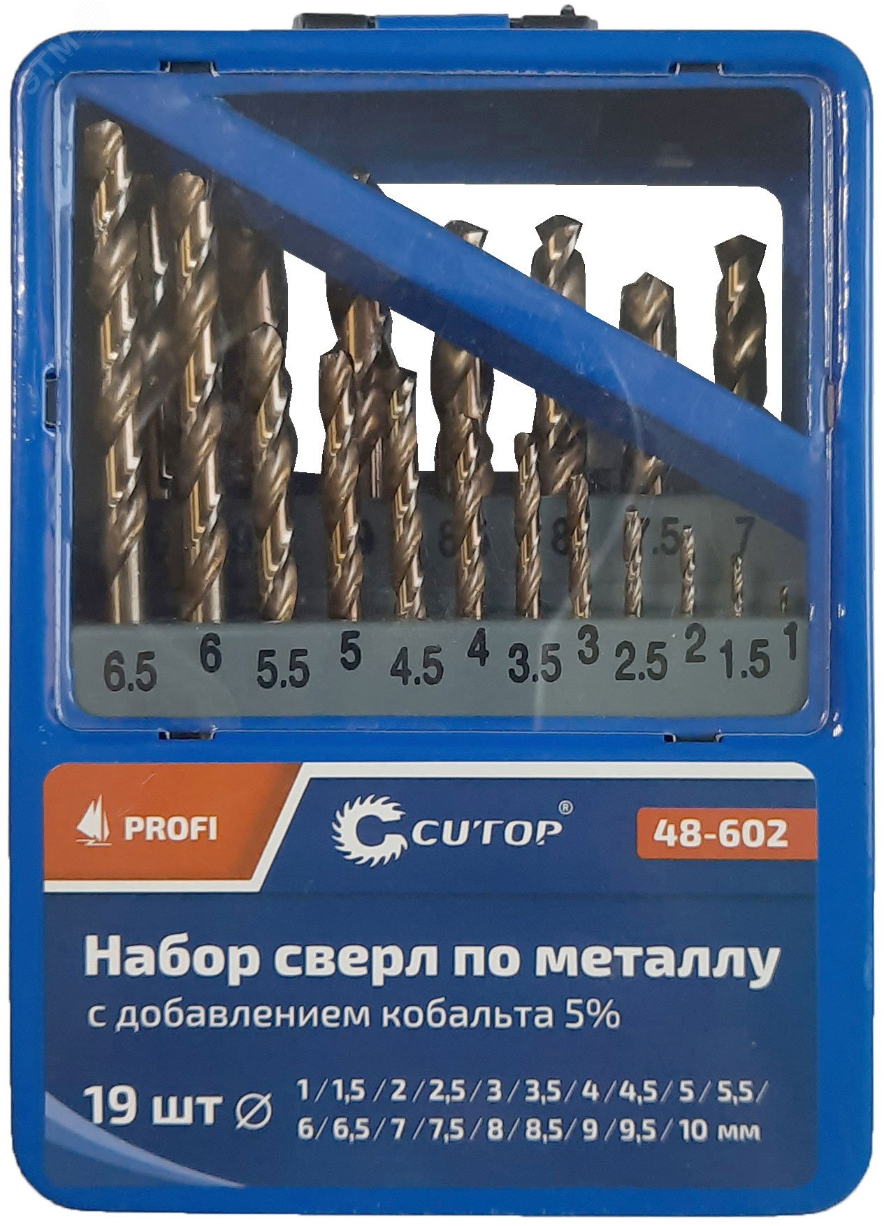 Изображение товара Набор сверл по металлу CUTOP Profi с кобальтом 19 шт Изображение товара Набор сверл по металлу CUTOP Profi с кобальтом 19 шт