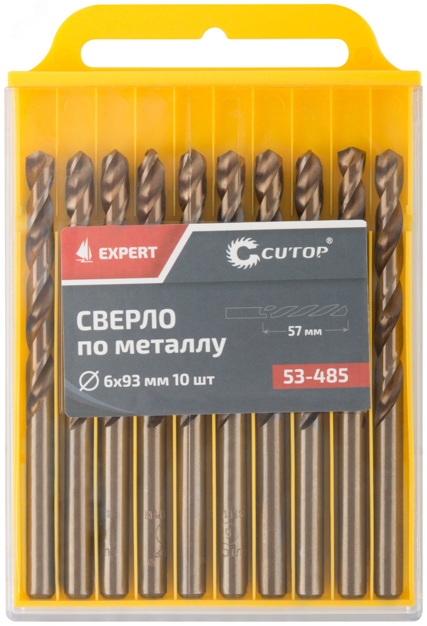 Сверло по металлу Cutop EXPERT, 6х93 мм (10 шт) 53-485 CUTOP - превью 3