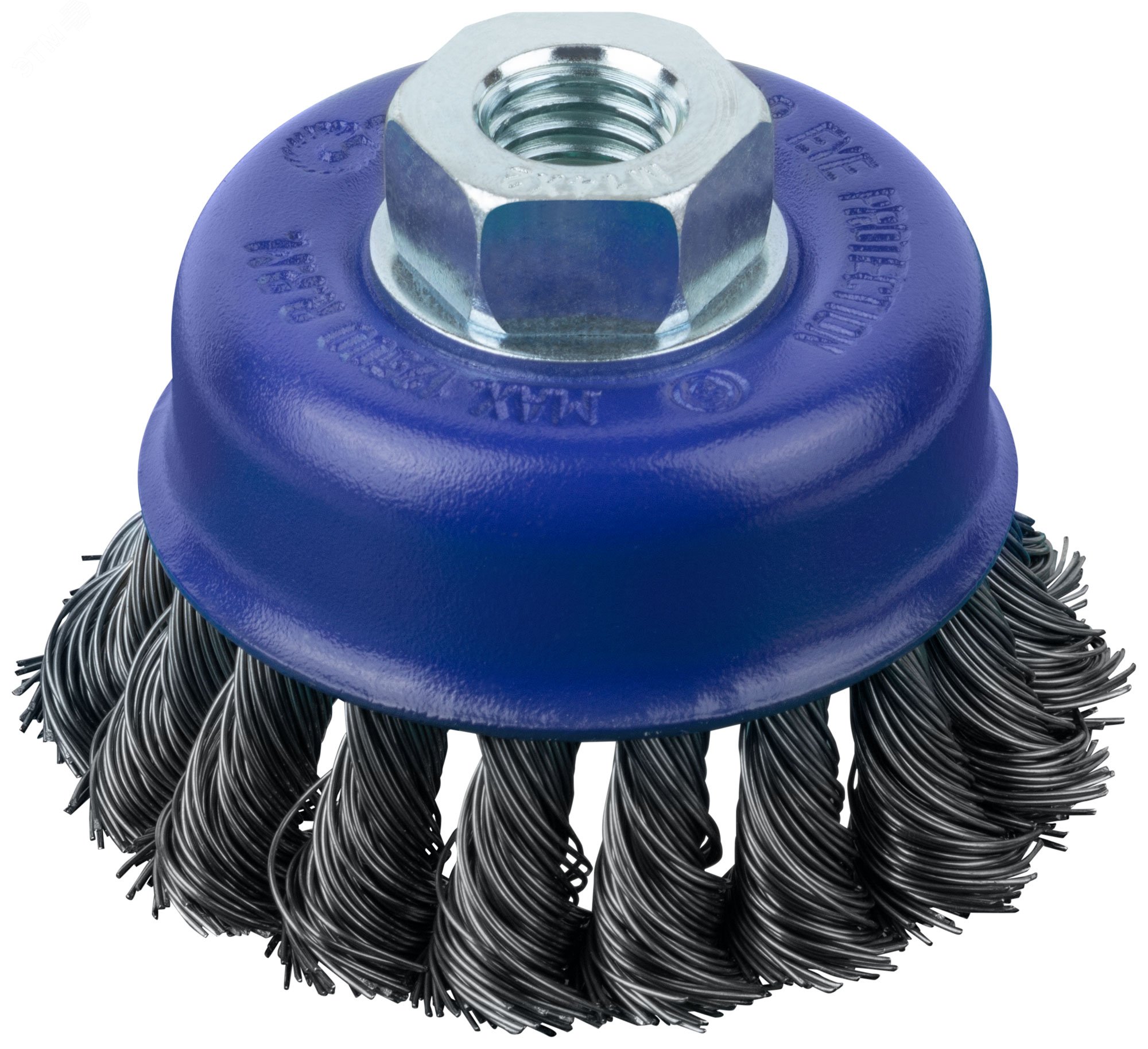 Изображение товара Щетка для УШМ чашка М14 75 мм металлическая сталь проволока 0,5 мм блистер Profi