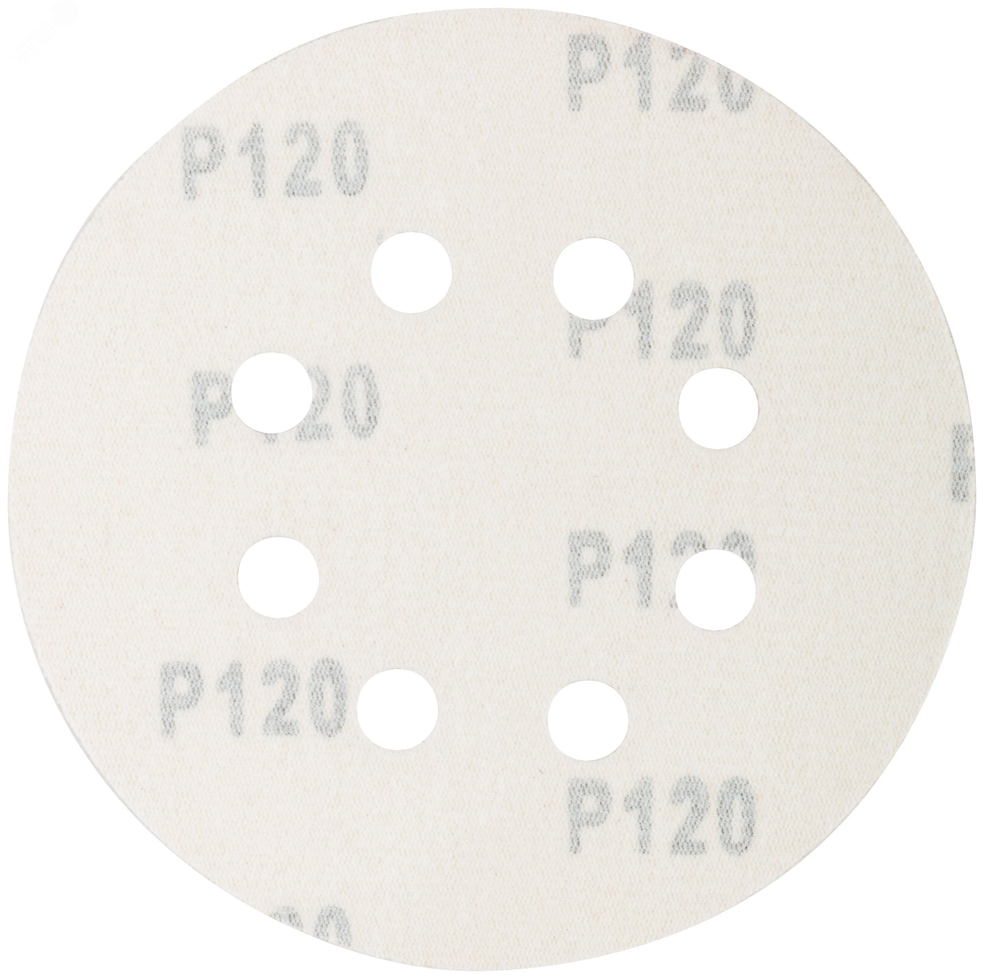 Круги абразивные шлифовальные перфорированные на ворсовой основе под ''липучку'' (Р120, 125 мм, 5шт), Profi 85-621 CUTOP - превью 2