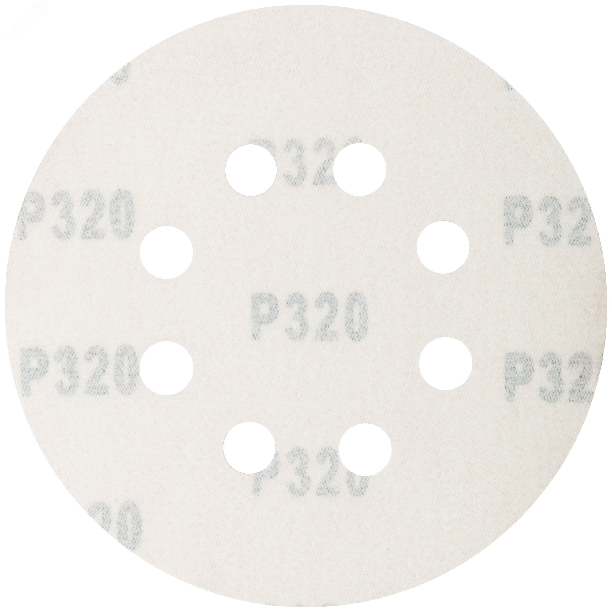 Круги абразивные шлифовальные перфорированные на ворсовой основе под ''липучку'' (Р320, 125 мм, 5шт), Profi 85-626 CUTOP - превью 2