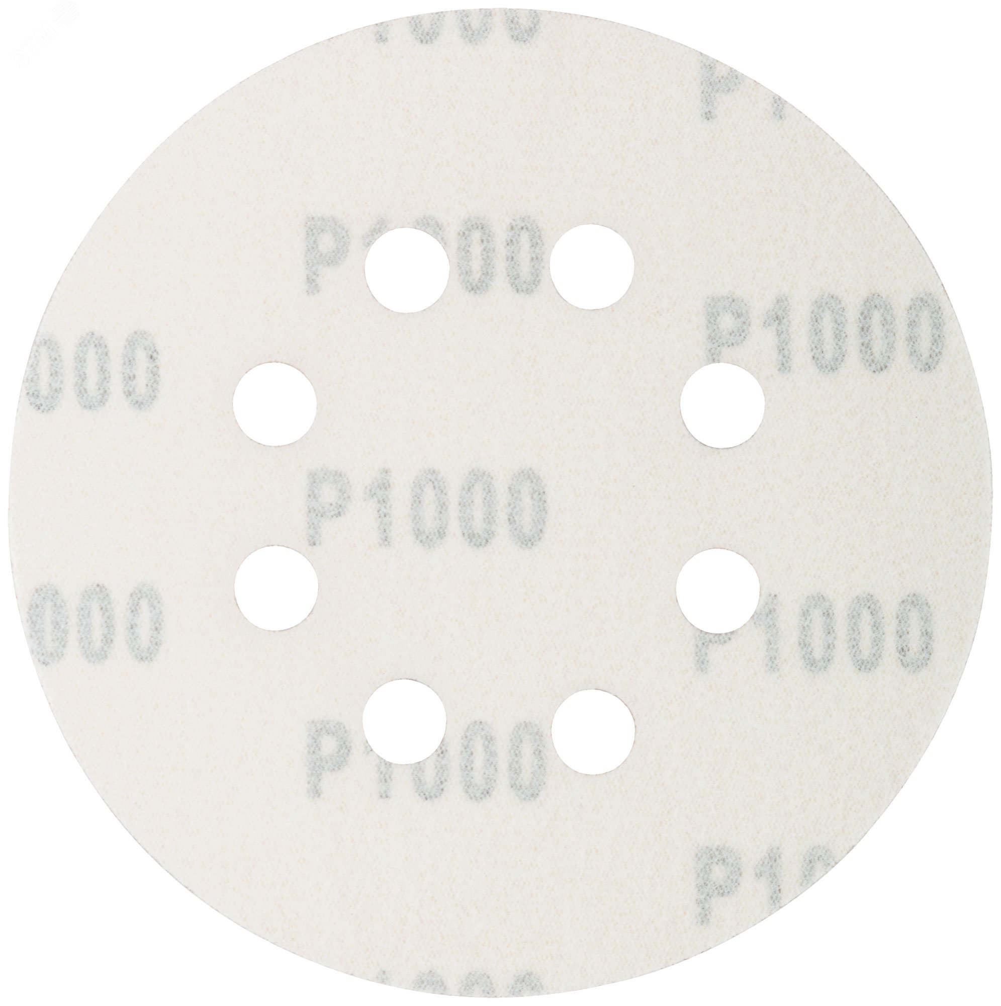 Круги абразивные шлифовальные перфорированные на ворсовой основе под ''липучку'' (Р1000, 125 мм, 5шт), Profi 85-629 CUTOP - превью 2