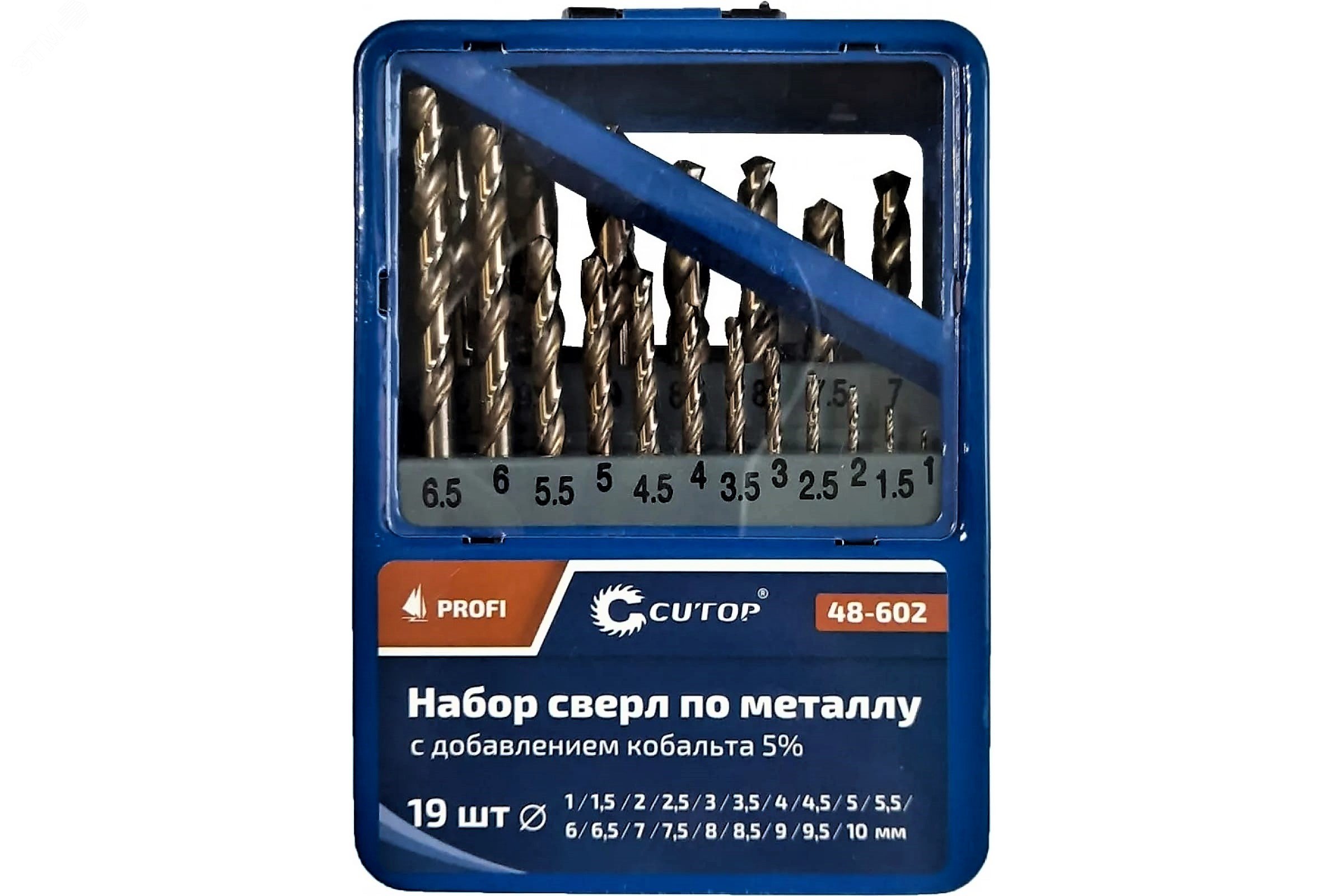 Изображение товара Набор сверл по металлу CUTOP Profi с кобальтом 19 шт