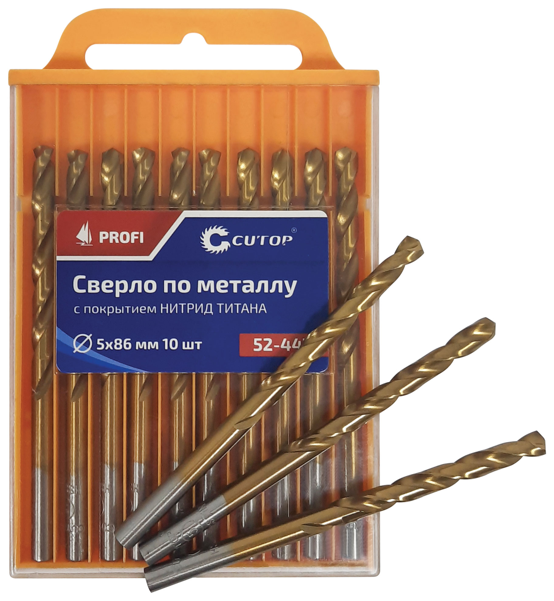 Сверло по металлу Cutop Profi с титановым покрытием, 2.7х61 мм (10 шт)