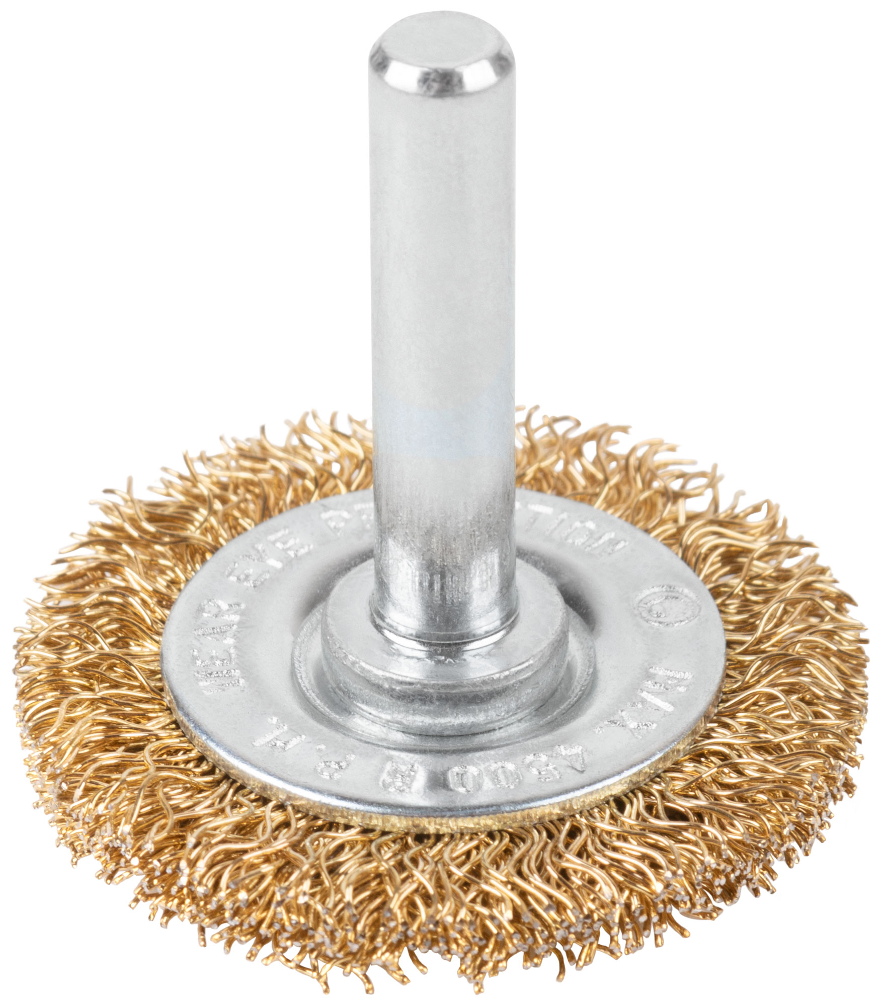 Щетка для дрели, Плоская, латунированная витая проволока 0,3 мм, 38 мм, блистер, Profi